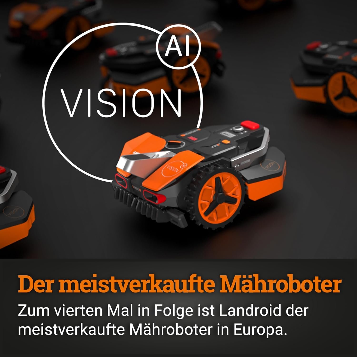 WORX Landroid Vision S250 WR202E – Mähroboter für 250m², KI-Navigation ohne Begrenzungskabel, Hindernisvermeidung, WLAN & Bluetooth - Image 8